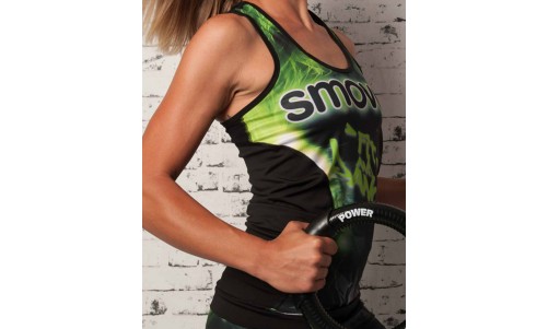 FITNESS-TOP - Green Crystal Camouflage | Damen