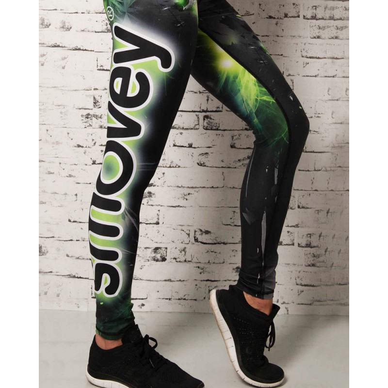 FITNESS-HOSE - Green Crystal Camouflage | Damen | S